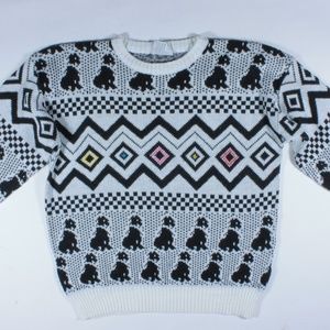 Abstract Print Cosby Pullover Sweater